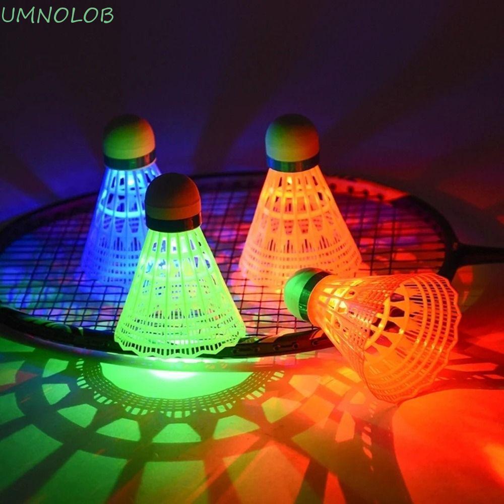 Bolas Luminosas De Badminton UMNOLOB , De Iluminação Iluminadas LED , Petecas Brilhantes De Nylon