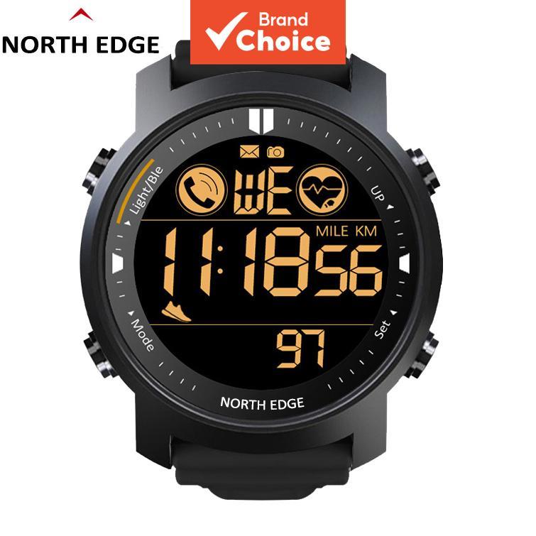 North Edge Men Digital Sports Watch 50m À Prova D'água Frequência Cardíaca Pedôm