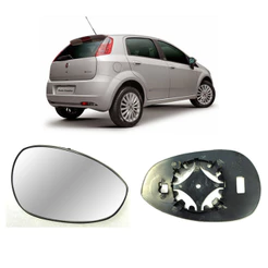Base Retrovisor Com Lente Espelho Fiat Punto Linea 2007 a 2017 Lado Direito Ou Esquerdo