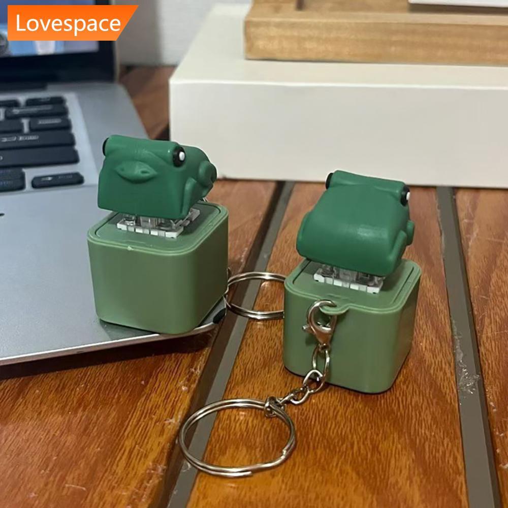 LS-STORE Recarregável Sapo & Pato Fidget Chaveiro Clicker Com Luz LED Som Choro Teclado Alívio Do Estresse Brinquedo C2S