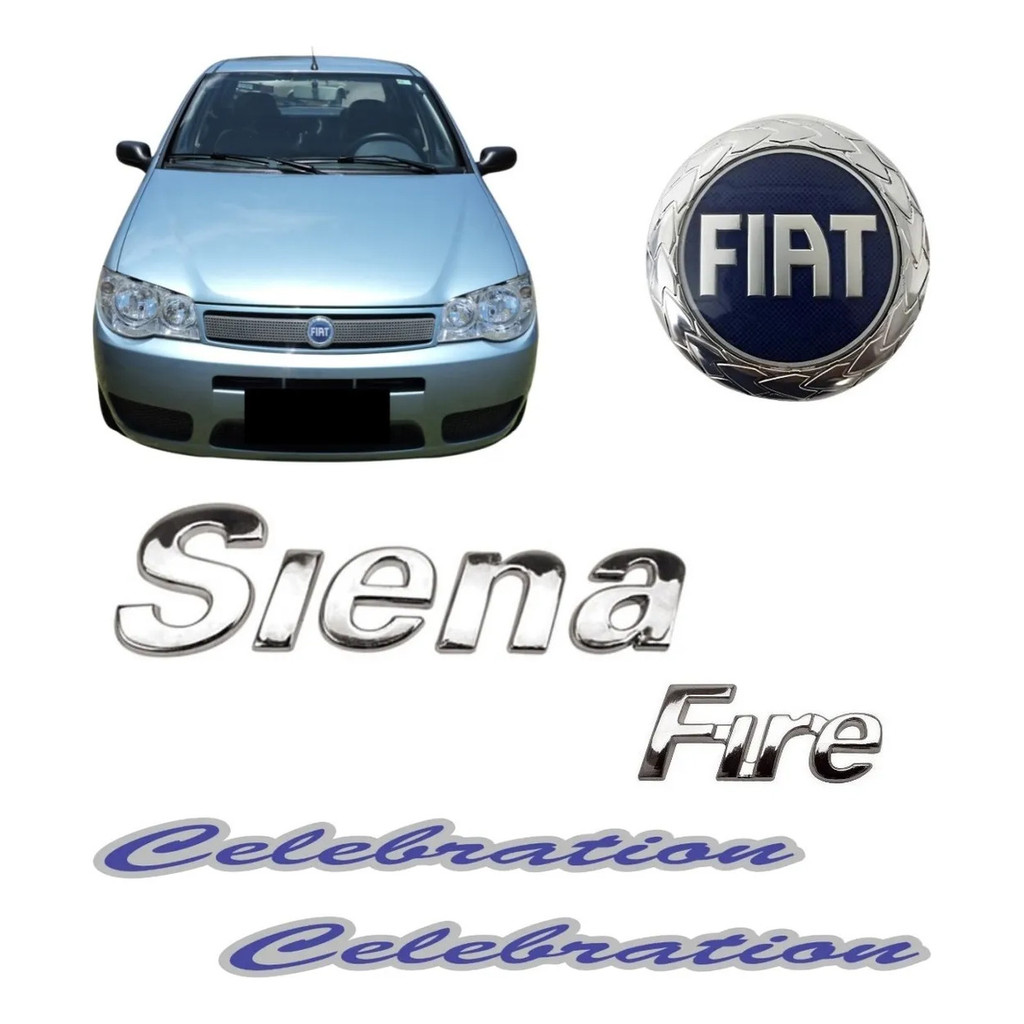 Emblema Siena Fire Celebration + Fiat Da Grade - 2007 À 2008