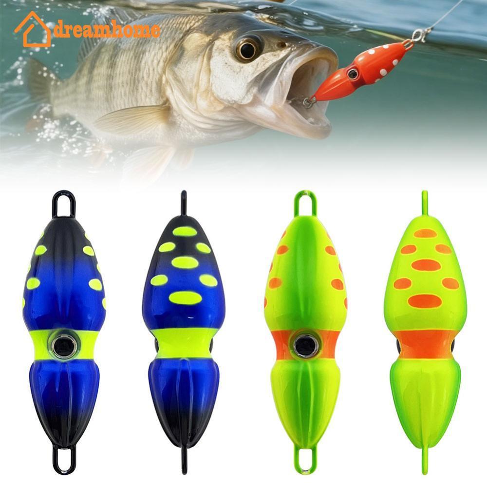DREAMHOME 40G/60G Forma De Cabaça Jig De Afundamento Rápido De Baixa Resistência Long Cast Biônico Amendoim Lula Brilha