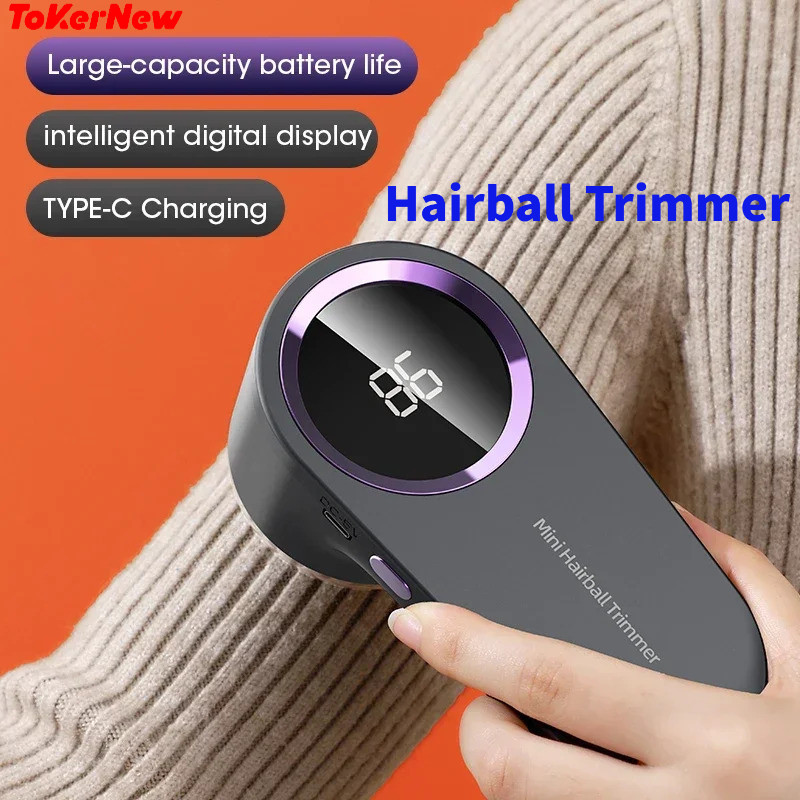 Remover for Clothing LED Digital Electric Pellet Fluff Remover USB Rechargeable Fuzz Fabric Shaver ToKerNew