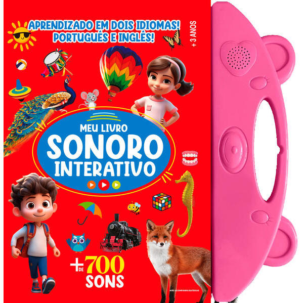 Meu Livro Sonoro Interativo - Português e Inglês - Rosa