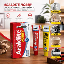 Araldite Hobby Cola Epóxi 10 minutos 16g Tekbond