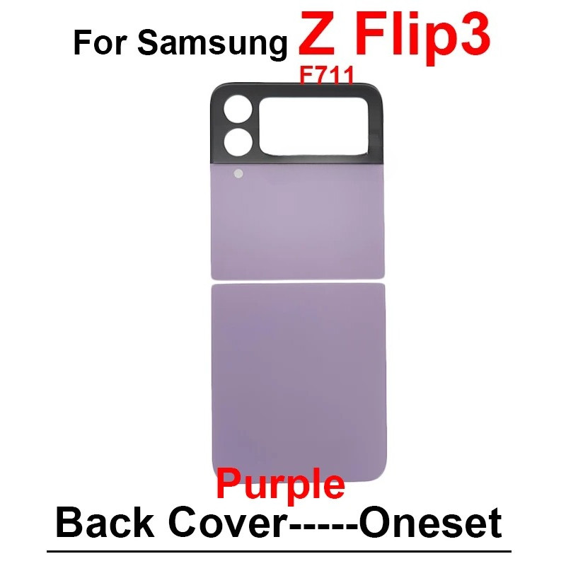 Peças De Reposição Para Samsung Galaxy Z Flip3 SM-F711 Tampa Superior Traseira E Carcaça Da Estrutura Inferior