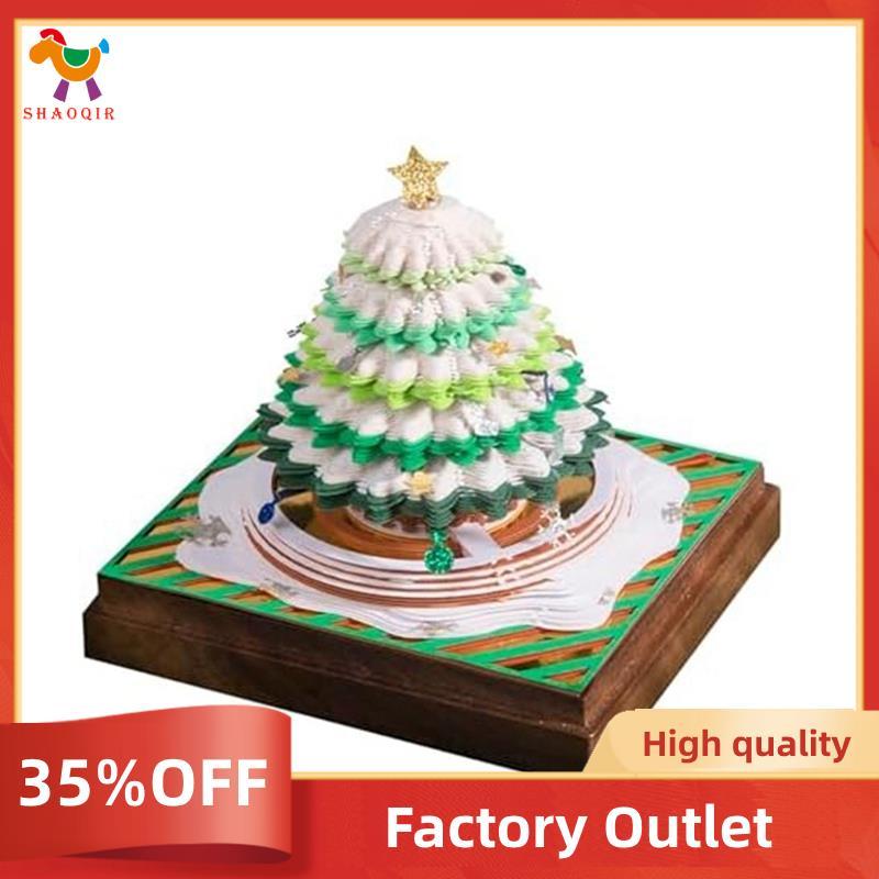 Escultura De Papel 3D Arte Bloco De Notas Rasgar Calendário Natal 3D Nota Almofada