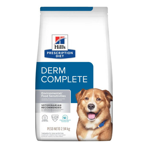 Ração Hill's Derm Complete 2,94kg Combate Alergias Em Caes