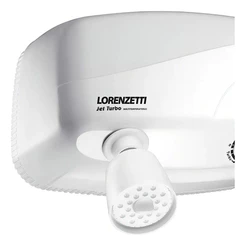 Chuveiro Elétrico De Parede Lorenzetti Jet Turbo Multitemperaturas Branco 7.8kw 220v