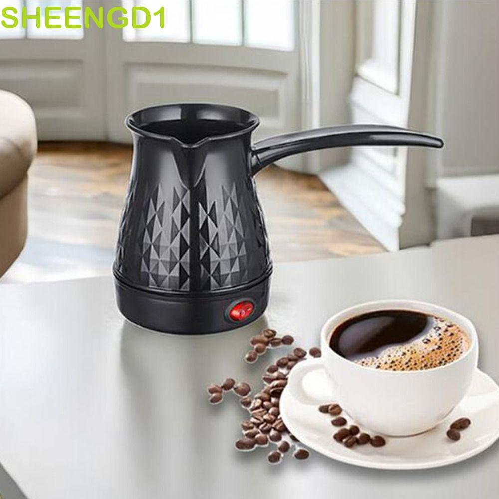 SHEENGD1 Cafeteira Turca , Chaleira Ergonômica De Plástico Para Café Expresso Com Alça Longa , Mini De 600 W