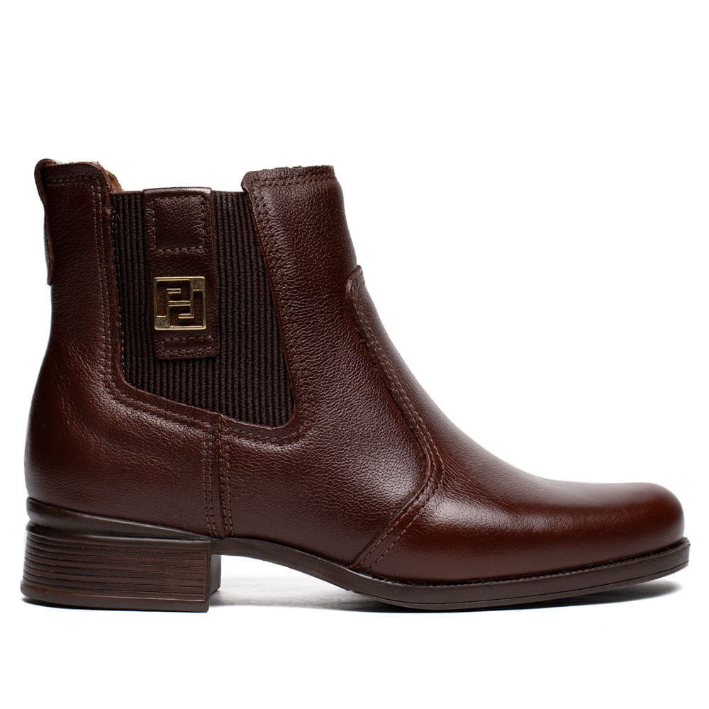 Bota Feminina Pegada Frontier Couro Marrom Casual Pinhão