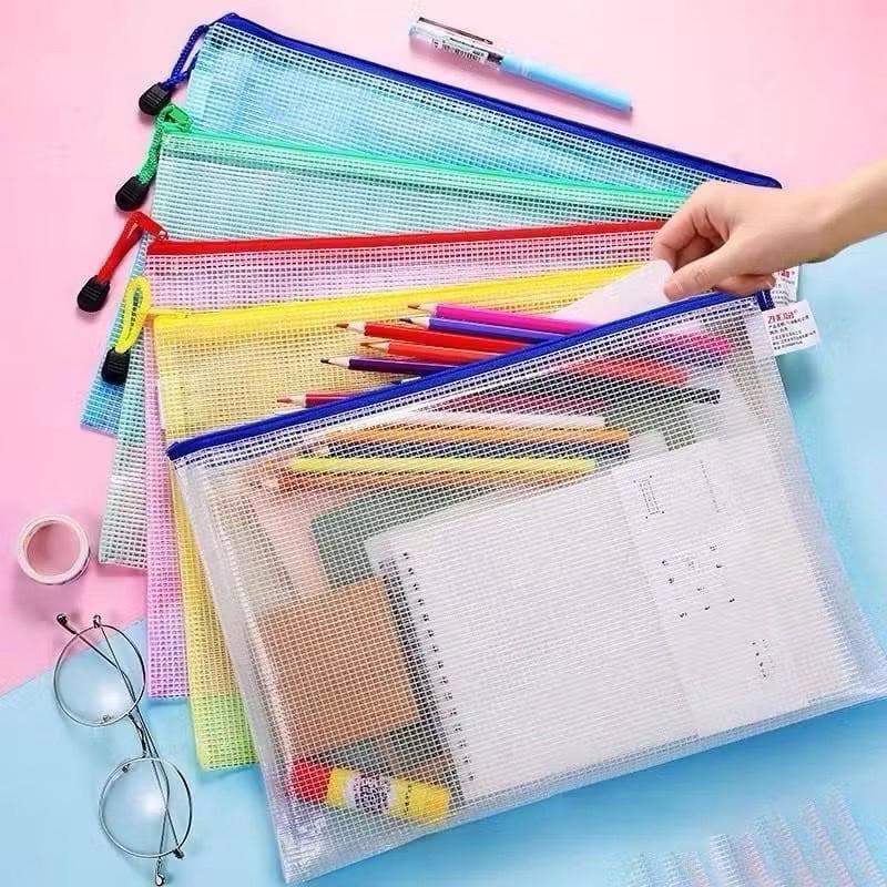 Pasta Organizadora A4 Com Zíper Transparente Resistente Porta Documentos Escolar Escritório  Volta às aulas