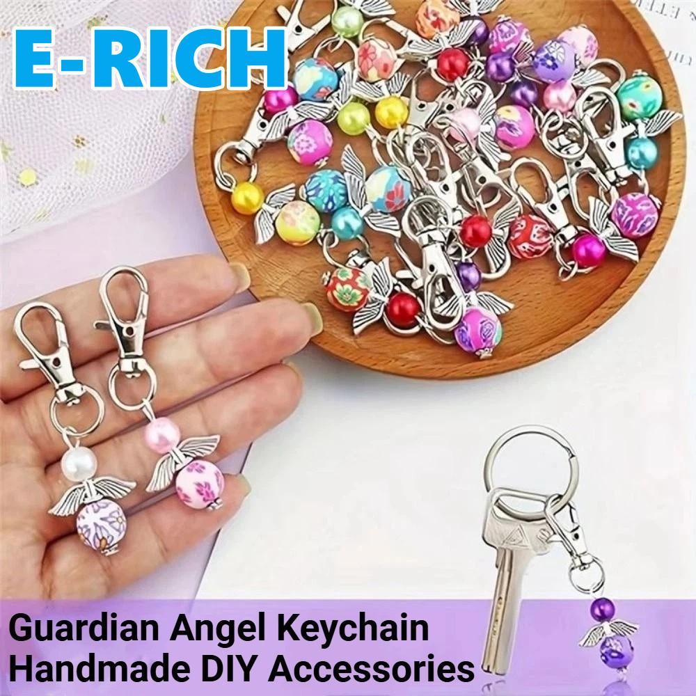 ERICH1 30 Pçs/Set Anjo Encantos Chaveiro Conjunto , DIY Frisado Da Guarda Pingente , Cor Aleatória