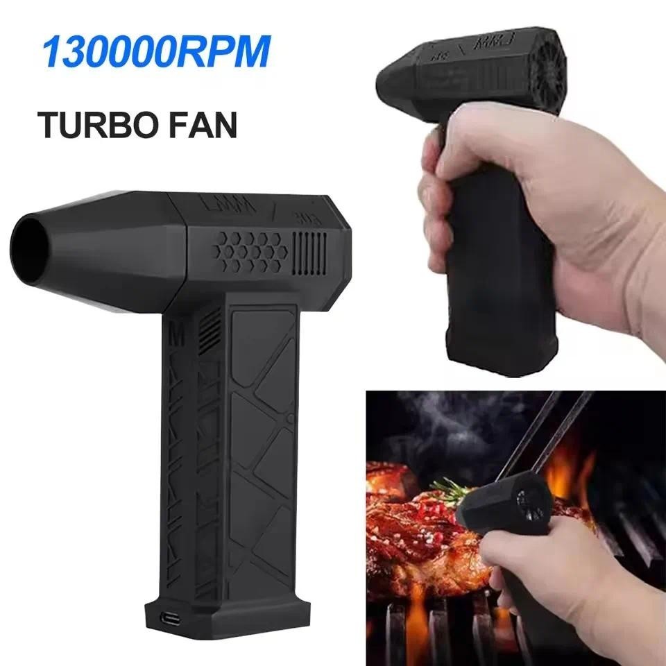 Poderoso Soprador De Ar 130000RPM Mini Turbo Jet Fan Handheld Violent Motor Sem Escova Ventilador De Duto De Alta Veloci