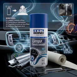 Limpador de Ar Condicionado Carro Novo 300ml Tekbond Carros Casas Escritórios