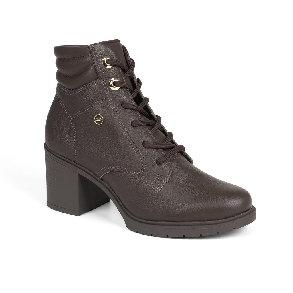 Bota Coturno Dakota de Salto Bloco Em Couro Feminina D0461