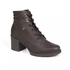 Bota Coturno Dakota de Salto Bloco Em Couro Feminina D0461