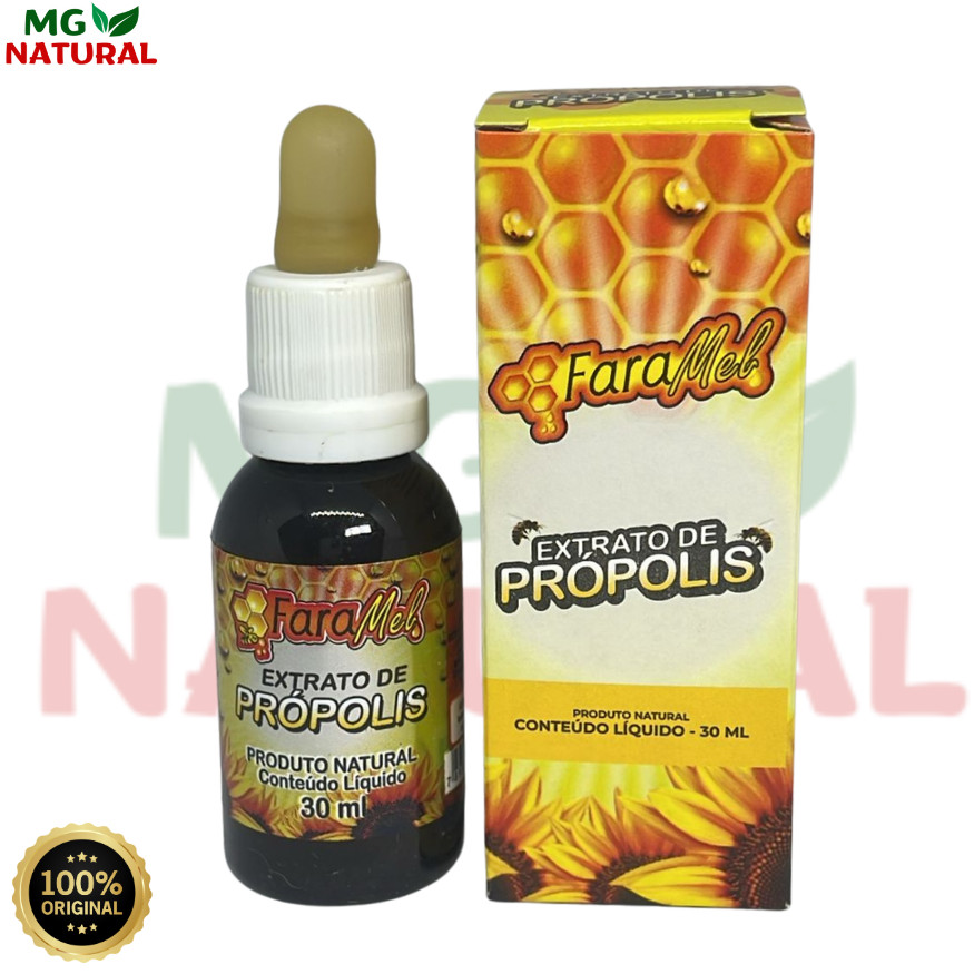 Kit 12 Extrato de Própolis 30ml FaraMel – Produto Natural | Uso Diário Prático