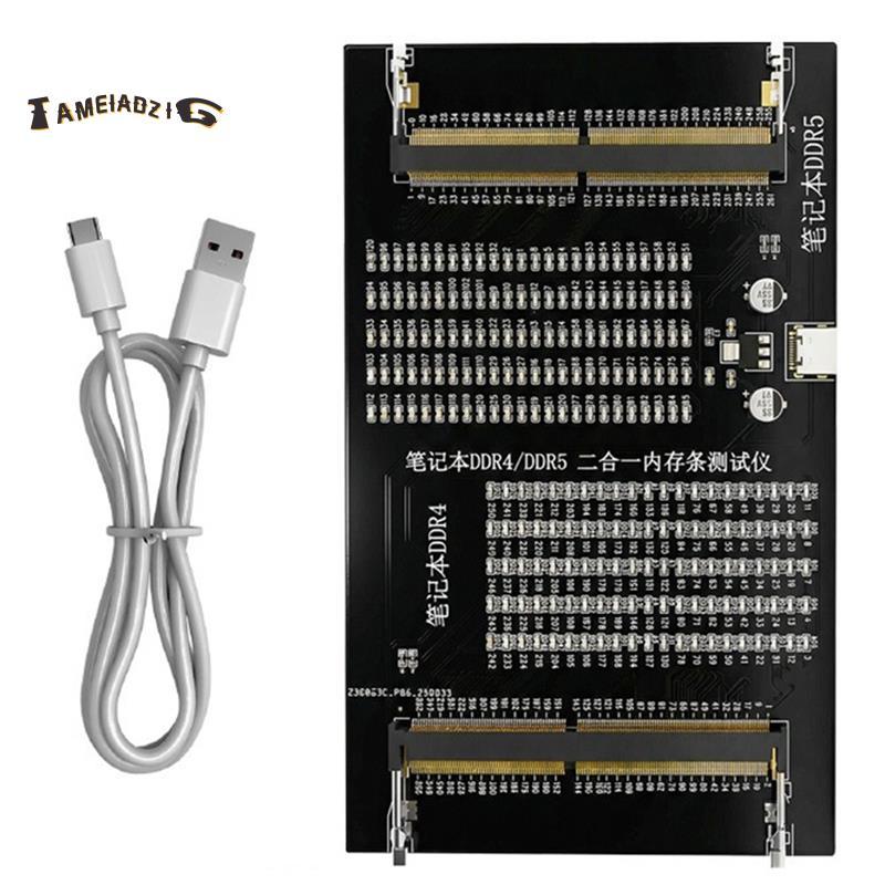 [Entrega Rápida T] Ferramenta De Teste De Módulo De Memória De Uso Duplo DDR4/DDR5 Para Laptop Atualizado Com Indicador 