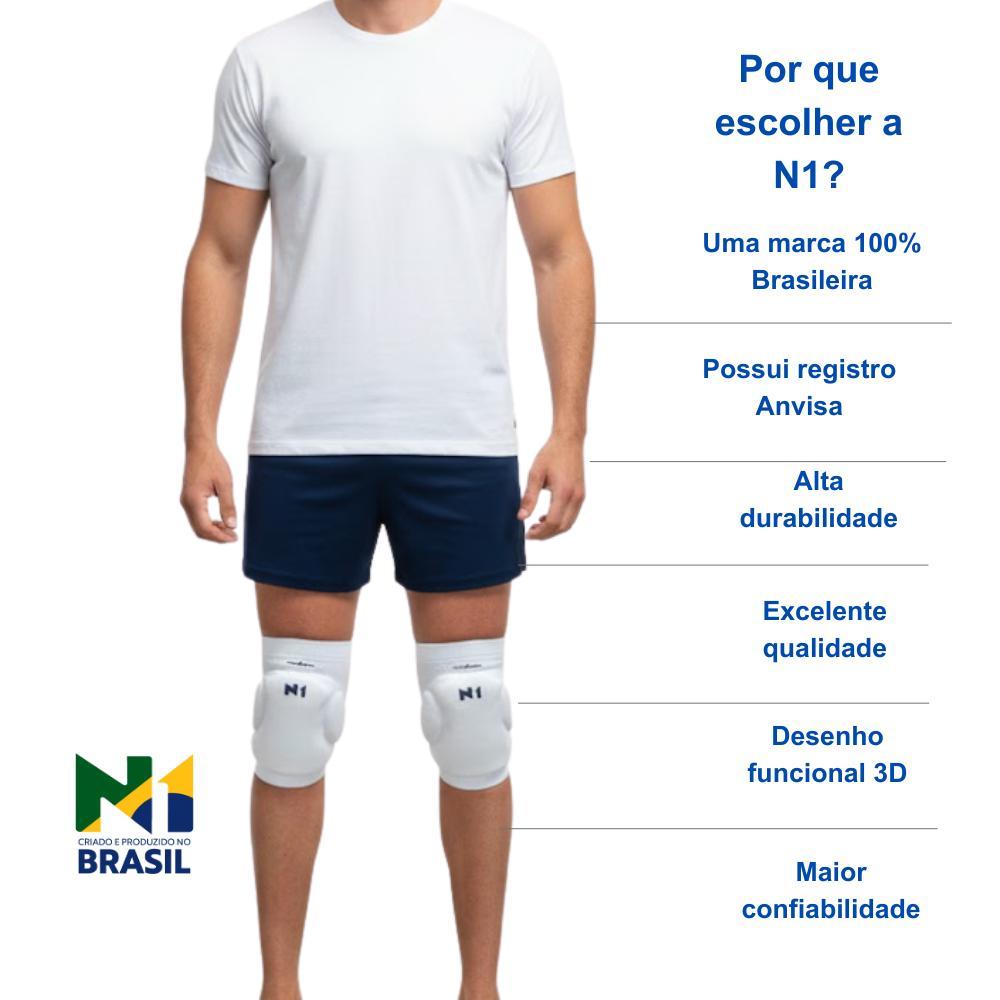 Joelheira Spry Cbv Branco P Linha Pro Knit 3D Compressão Eva 15Mm Proteção Impacto Estabilidade N1 Sport