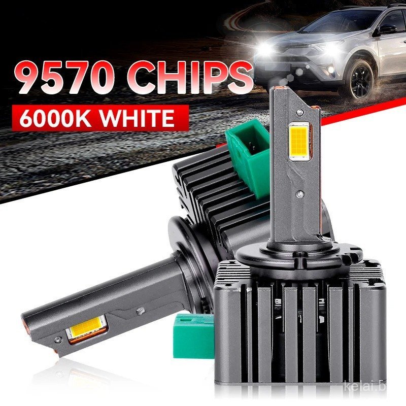 Três faróis LED da série D com tubo de cobre D1S/D2S/D3S/D4S, forte capacidade de decodificação, forte foco de luz, adeq