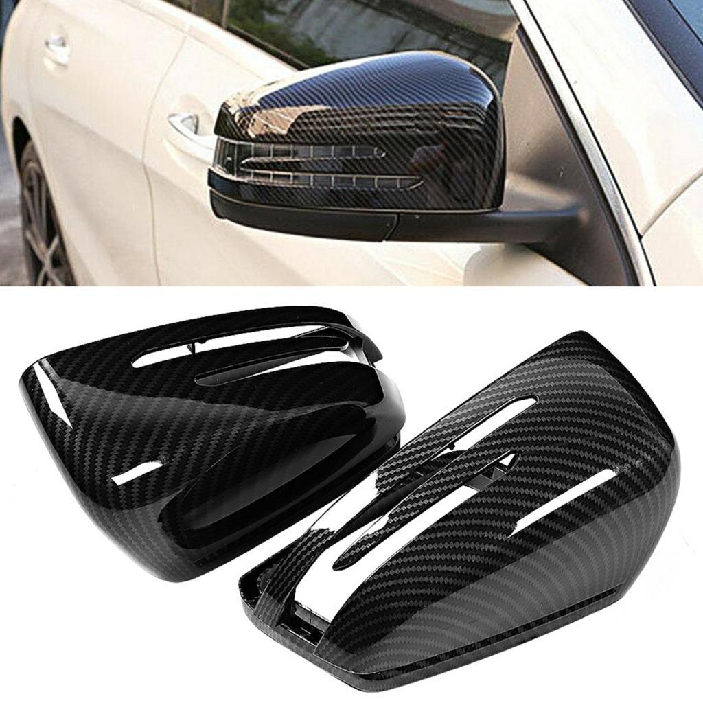 Toolgoing-BR Capas para espelho retrovisor estilo fibra de carbono 2 peças de material ABS compatível com classe A W176