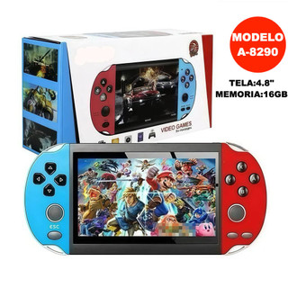 Videogame Portatil A-8290 4.8"TELA/ LH-5 6.5"TELA PSP +5000 Jogos Retro 16GB,Console de Mão Memoria Expansivel