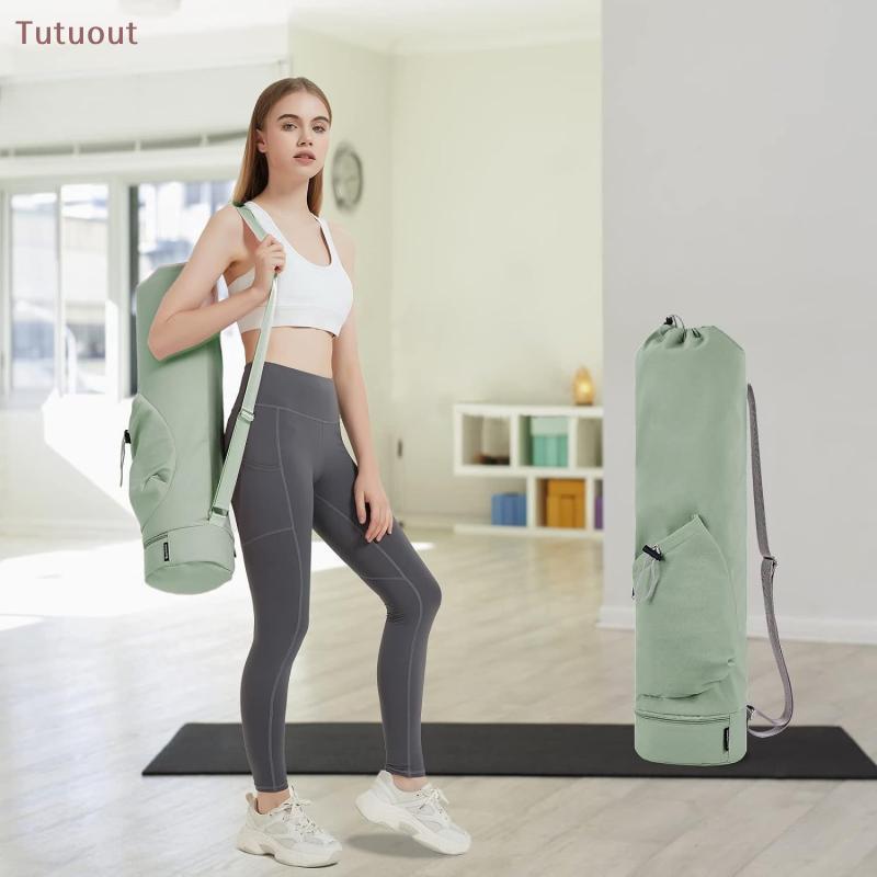 TUTU Grande Capacidade Exercício Yoga Esteira Saco Com Garrafa De Água Poeta E Inferior Molhado Esportes Alça De Ombro A