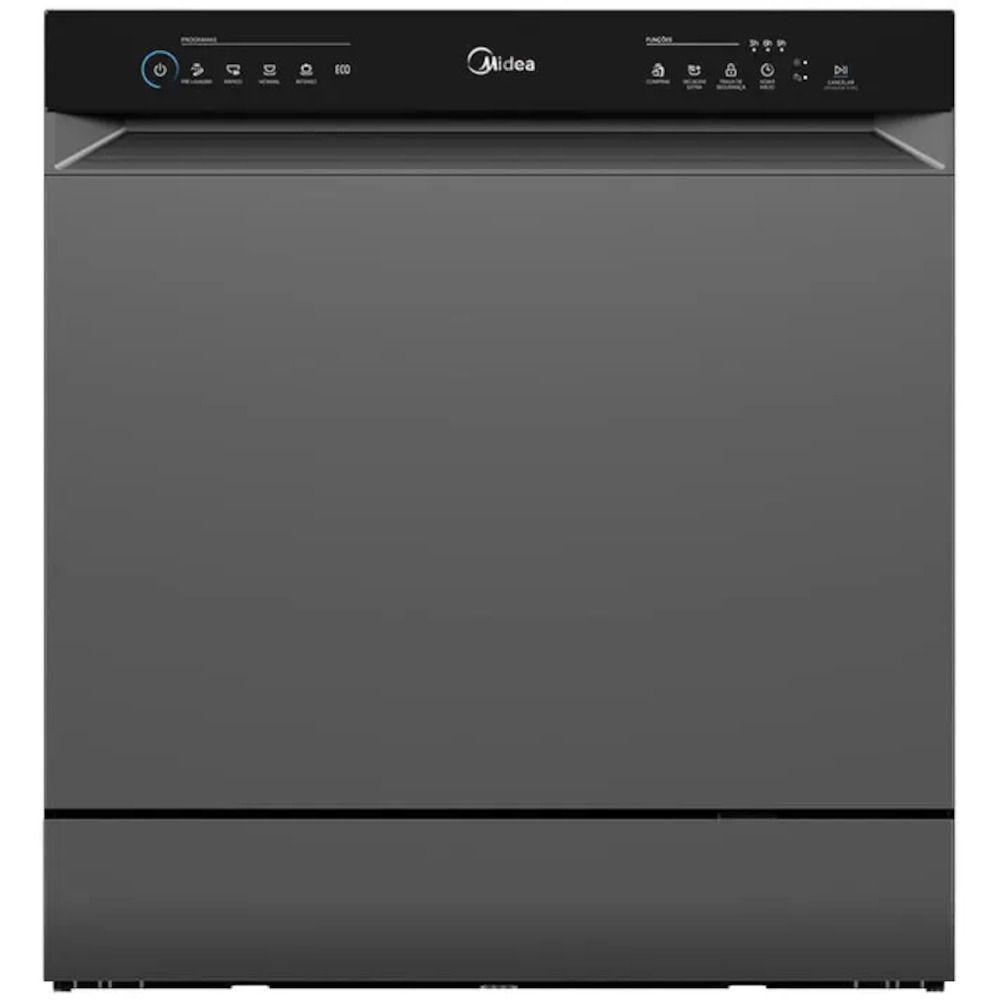 Lava Louça Midea MDWTF08S 8 Serviços 5 Programas Lavagem Painel Full Touch