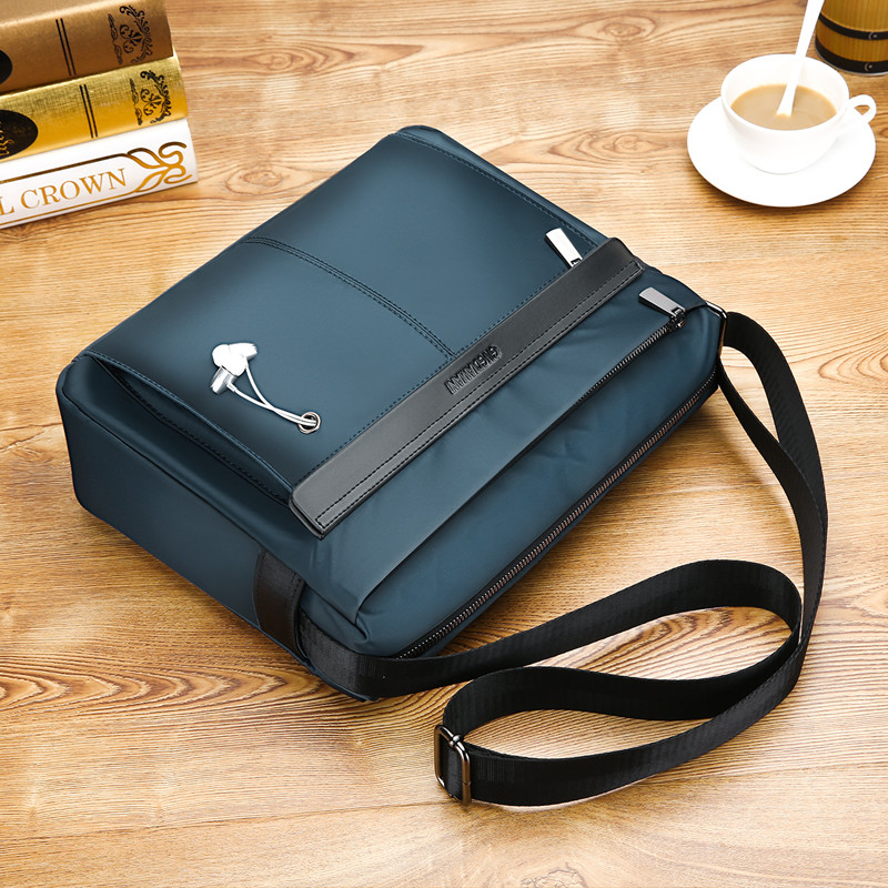 Bolsa de ombro masculina de pano Oxford à prova d'água, bolsa mensageiro Casual de negócios, Nylon, mochila masculina de