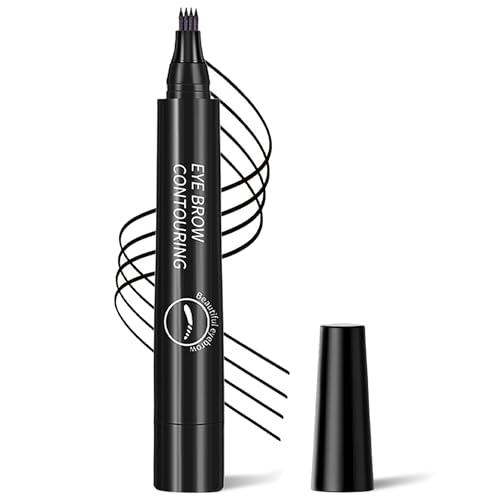 Lápis Mágico para Sobrancelhas, Caneta para Microblading 3D à Prova d'Água, com Ponta de 4 Dentes, Aparência Natural (Pr