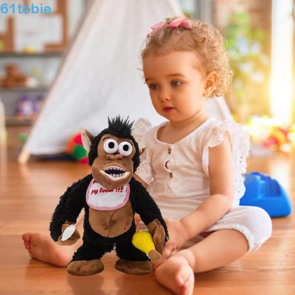 Brinquedo De Macaco Em Movimento Elétrico TOBIE , Brinquedos De Pelúcia Fofo Gorila Chorando , Engraçado