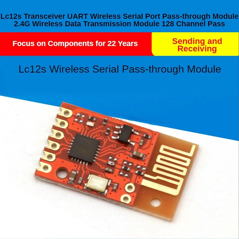 Módulo De Transmissão De Porta Serial Sem Fio LC12S Transceptor UART Dados 2.4G Comunicação De 128 Canais