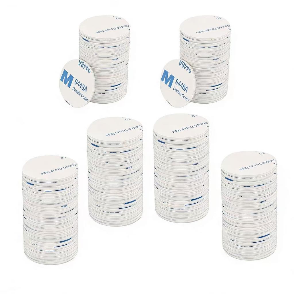 100 Peças de Fita Adesiva Redonda de Dupla Face, Fita de Espuma Resistente para Montagem, 25 × 25mm, Almofadas Adesivas 