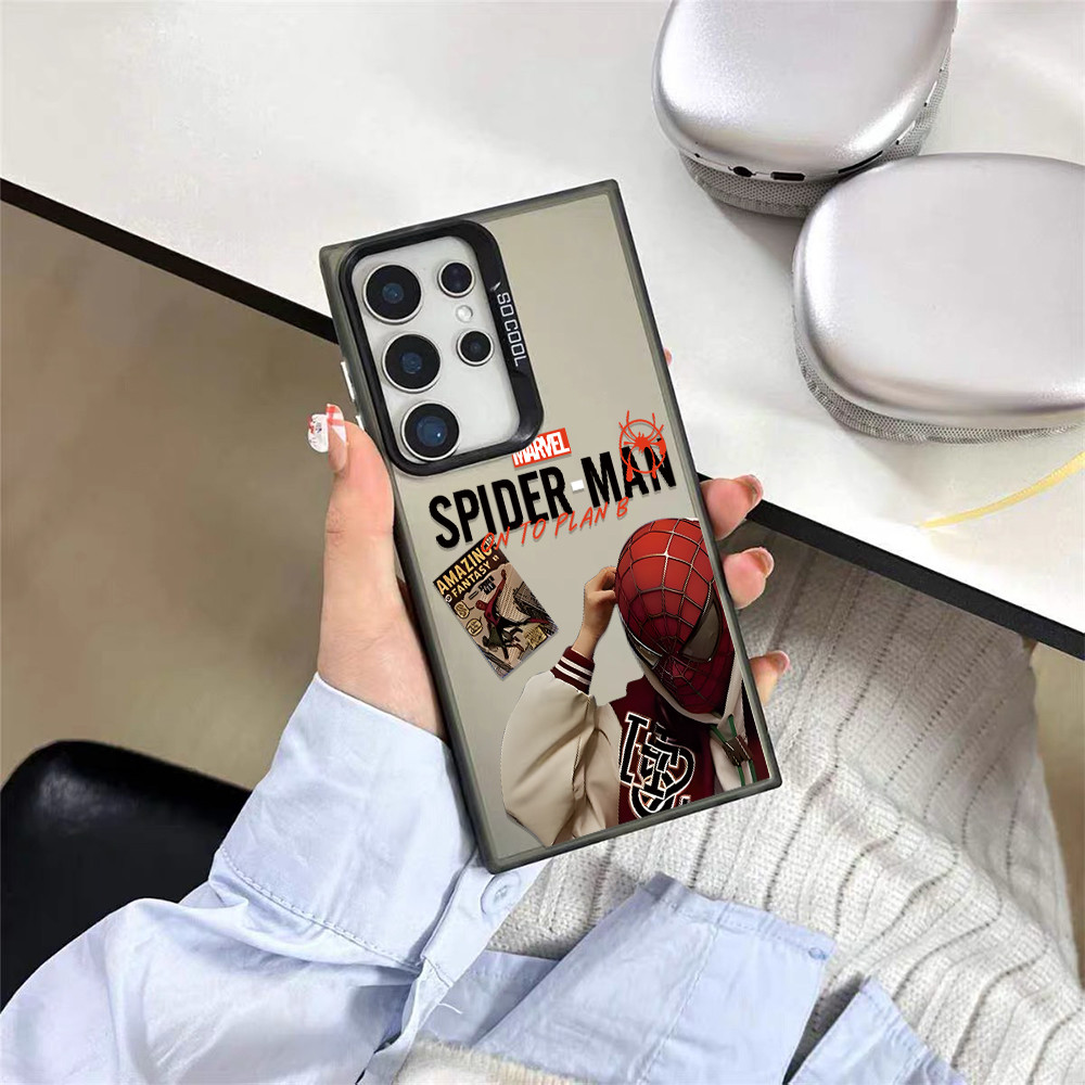 Capa Celular Samsung Galaxy S24 S23 Ultra A14 A15 A24 A25 A34 A35 A54 A55 - Spider Man Plan B College Translúcida