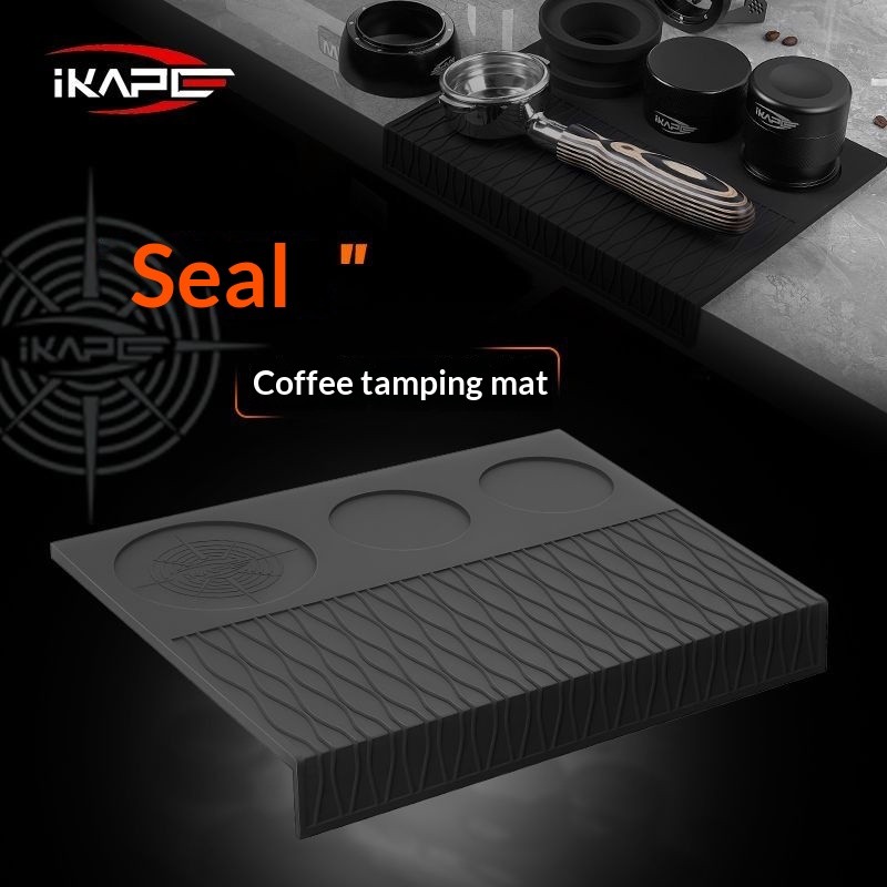 IKAPE café dedicado tapete de Silicone café em pó martelo esteira de armazenamento barra lidar com imprensa em pó esteir