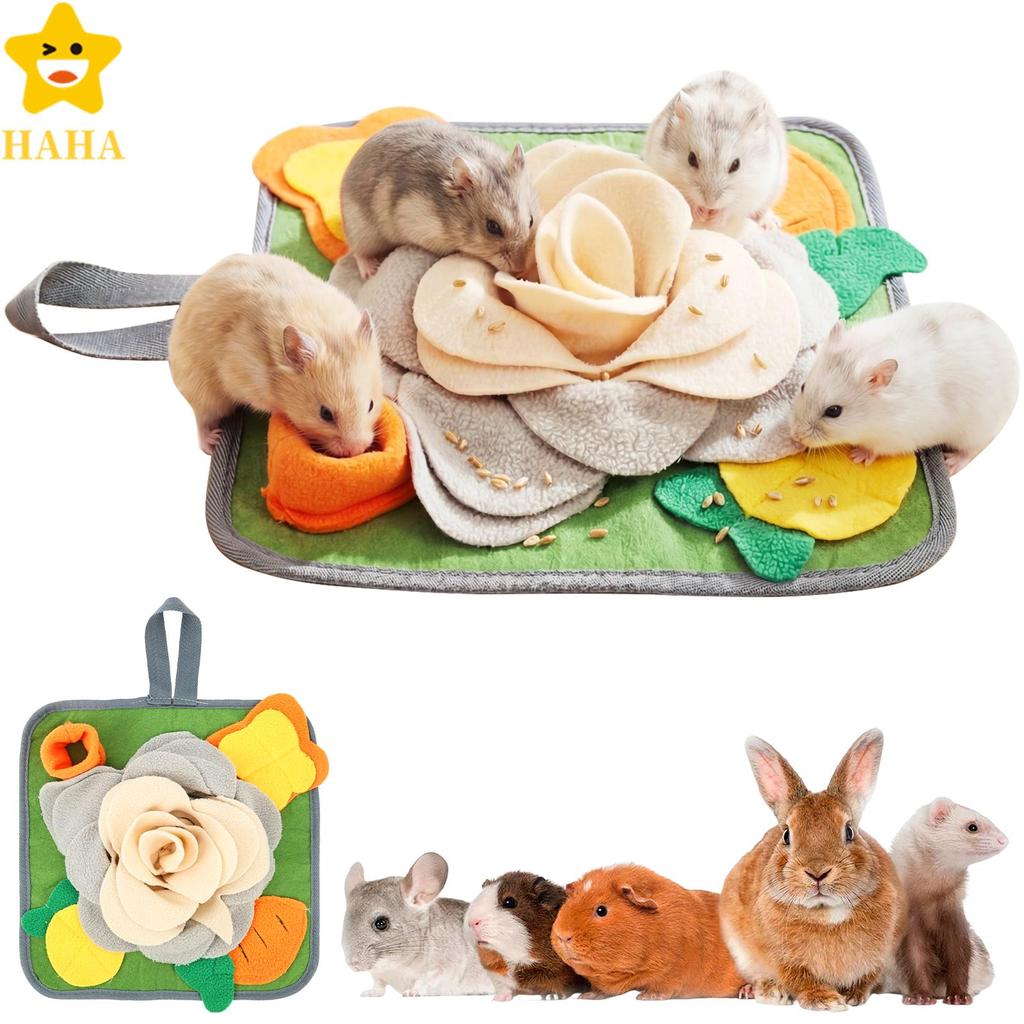 Coelho Snuffle Esteira Forrageamento Quebra-Cabeça Brinquedo Almofada De Alimentação Para Cobaia Hamster Filhote De Cach