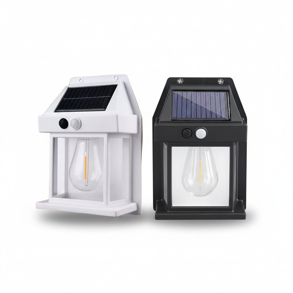 Refletor LED Solar Externo Sensor Movimento IP65 Parede Jardim Segurança Luz Quente Autônomo
