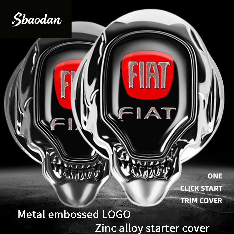 Capa Protetora Decorativa para Botão de Partida do Motor em Liga de Zinco para Fiat Palio Argo Stilo Strada Mobi Uno Tor