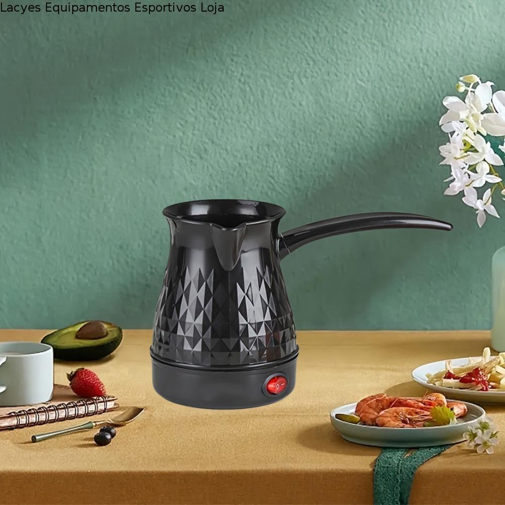 Chaleira De Café Expresso LACYES , Cafeteira Turca Ergonômica Com Alça Longa De 600 W , Mini De Plástico