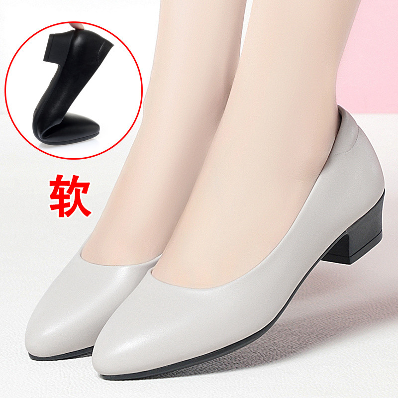 Primavera mãe sapatos de couro genuíno sola macia confortável sapatos femininos de meia-idade sapatos de couro femininos
