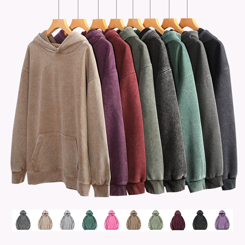Moletom masculino estilo europeu com efeito desgastado, jaqueta pullover com efeito batik e lavagem com neve, coleção de