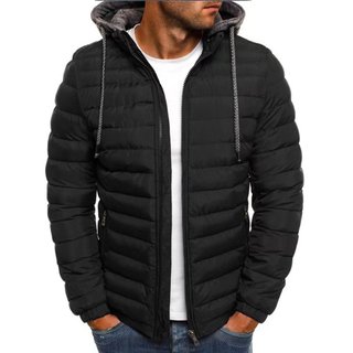 Jaqueta De Inverno Com Capuz Para Homens Acolchoada Dobrável Leve Fashion Down .