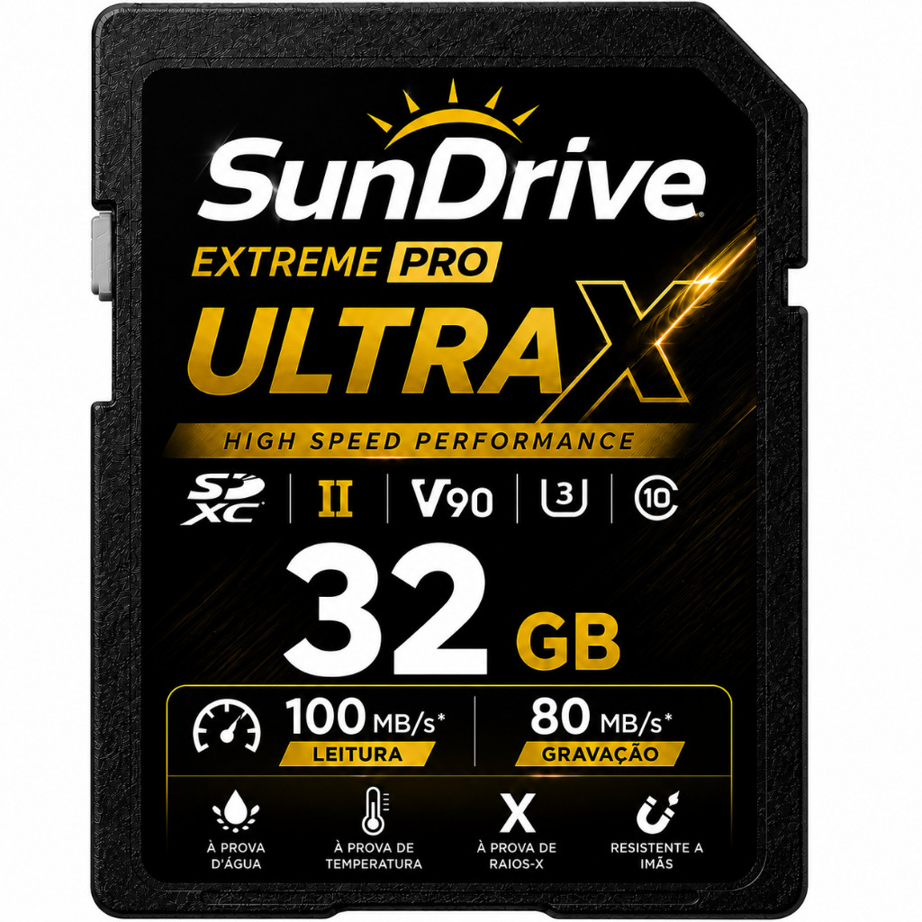 Cartão de Memória SD 32GB Original Classe 10 Alta Velocidade para Câmeras e Filmadoras HD