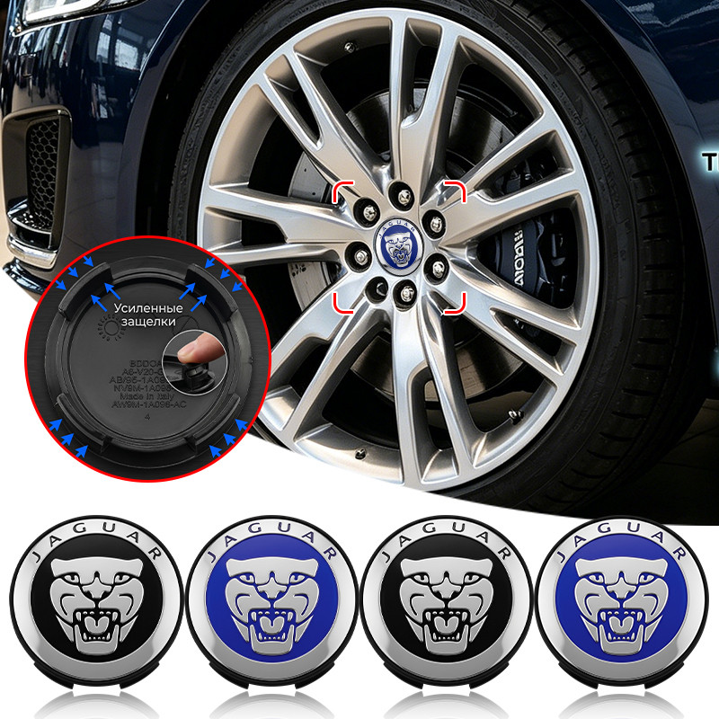 4 Pçs 60mm Centro Da Roda Do Carro Hub Tampa Emblema Accessor Para Jaguar XF XJ-S-6 X-Tipo XE F XK8 XK XFR Acessórios