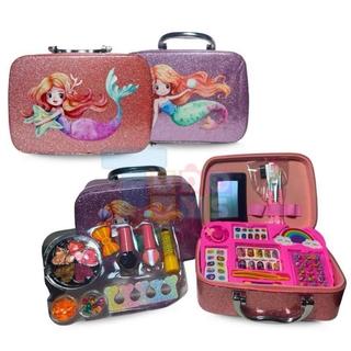 Maleta de Maquiagem Completa Infantil kit Beleza, Maleta de Maquiagem Completa com Espelho, Kit Beleza Premium Menina 