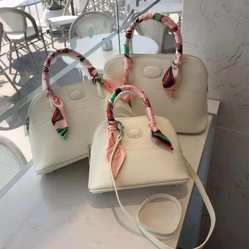 Bolsa tipo concha padrão Dudog, bolsa de venda direta, novo estilo Paula, bolsa de boliche de couro, bolsa feminina.