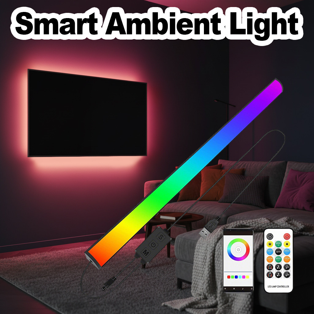 Luz Noturna Ambiente RGB Com Interruptor/Controle Remoto De Fundo De TV Barras De Inteligentes Monitor De PC Dinâmico De