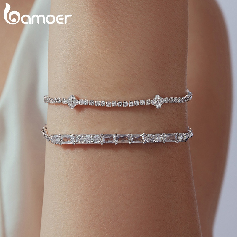 Pulseira Bamoer Código Morse Amor Lucky Trevo De Quatro Folhas Design Joias Presentes Para Mulheres