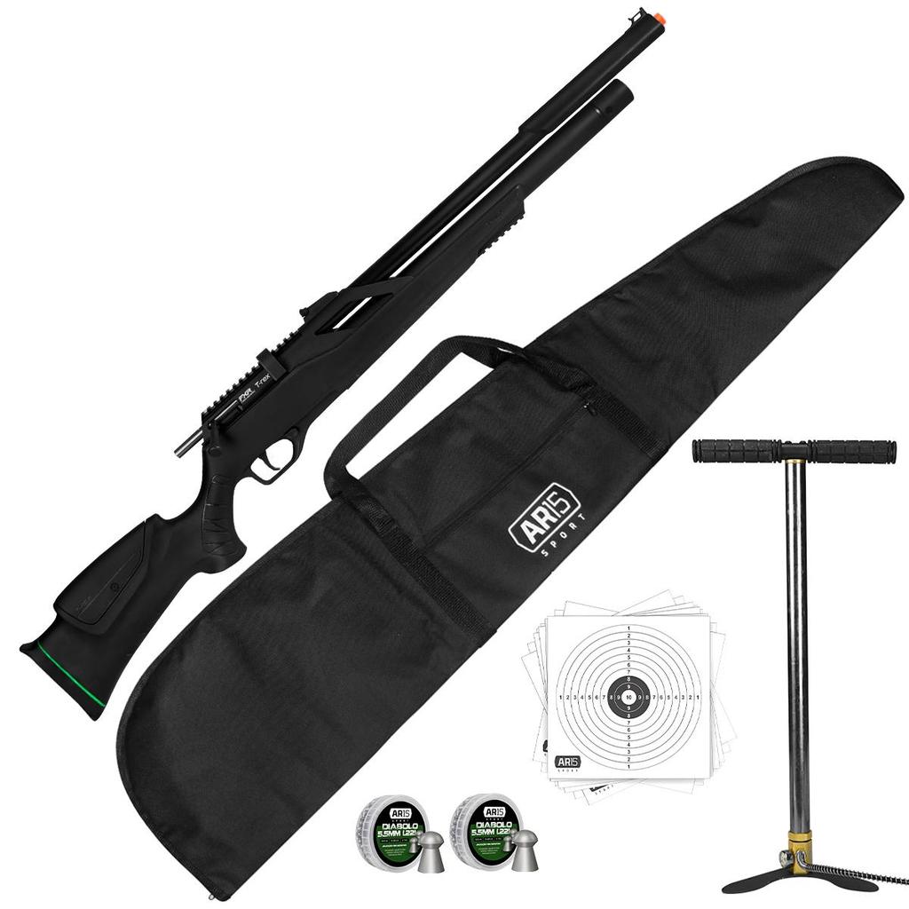 pcp t rex 5.5mm Artemis + Bomba Manual Fixxar